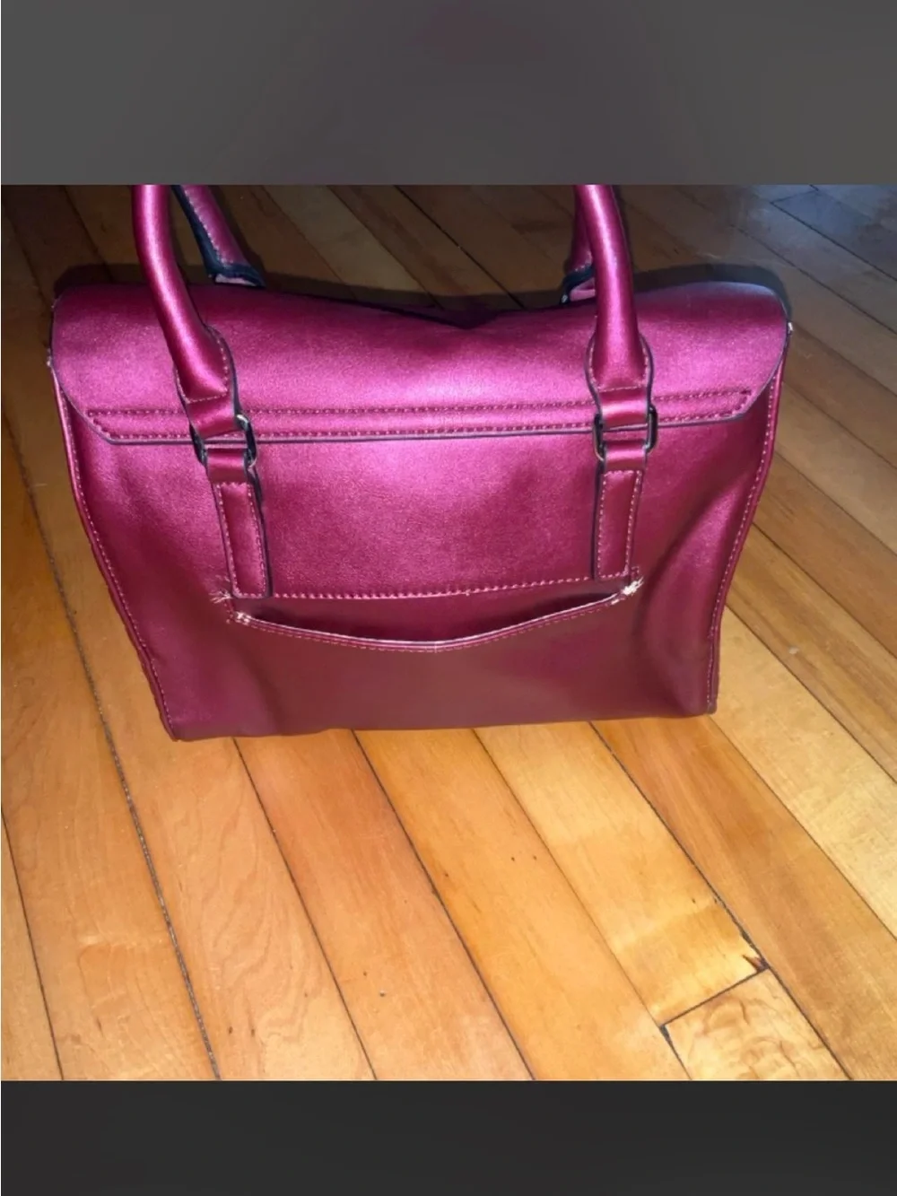 Guess Metallic Fuchsia Quilted Satchel